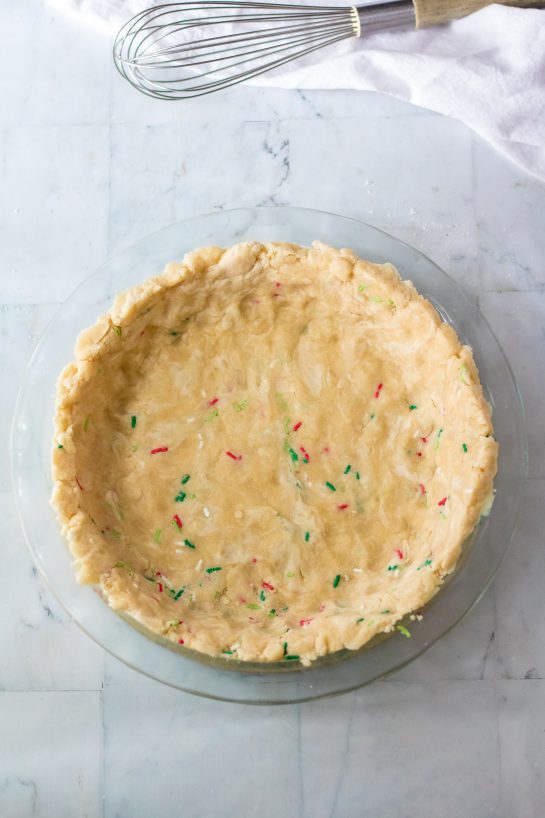 Making the crust for the Christmas Sugar Cream Pie Recipe