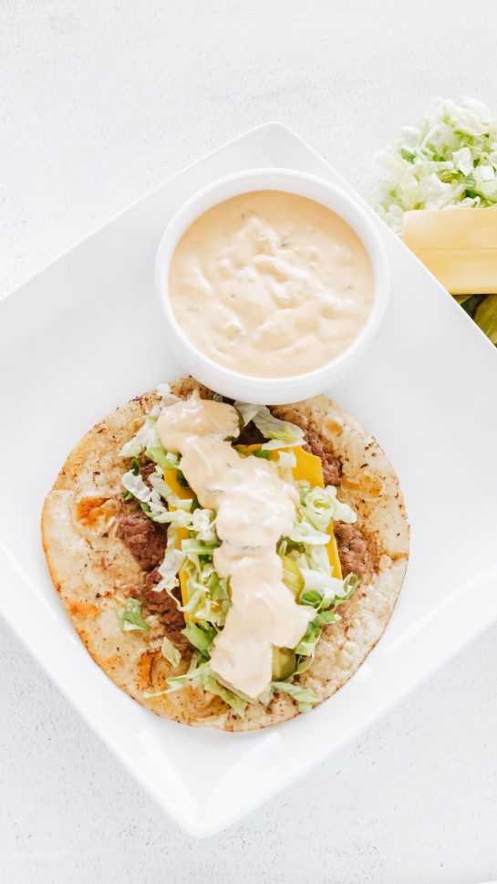 Make Taco Tuesday a little wacky with Big Mac Tacos recipe! This taco recipe is low carb with the tortillas, and all the same great taste of a McDonald's Big Mac, but without the bun and carbs!