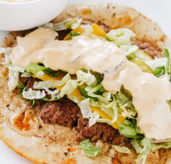 Make Taco Tuesday a little wacky with Big Mac Tacos recipe! This taco recipe is low carb with the tortillas, and all the same great taste of a McDonald's Big Mac, but without the bun!