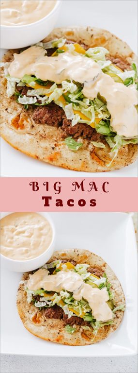 Make Taco Tuesday a little wacky with this Big Mac Tacos recipe! This taco recipe is low carb with the tortillas, and all the same great taste of a McDonald's Big Mac, but without the sesame bun!