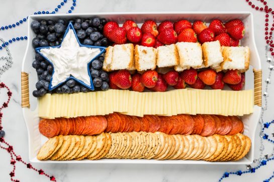 Flag Charcuterie Board recipe for the 4th of July
