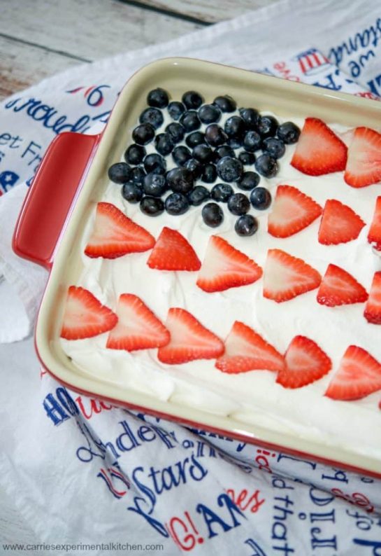 Angel Food Cake Flag Recipe for the 4th of July