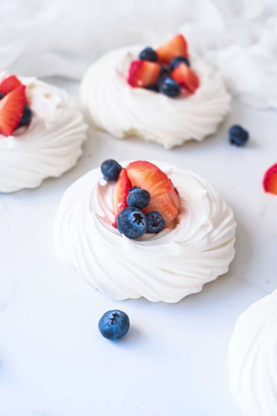 Red, White and Blue Pavlovas recipe for the 4th of July