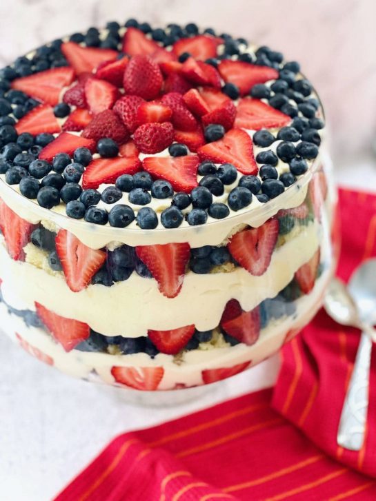 Summer Berry Trifle recipe for the 4th of July