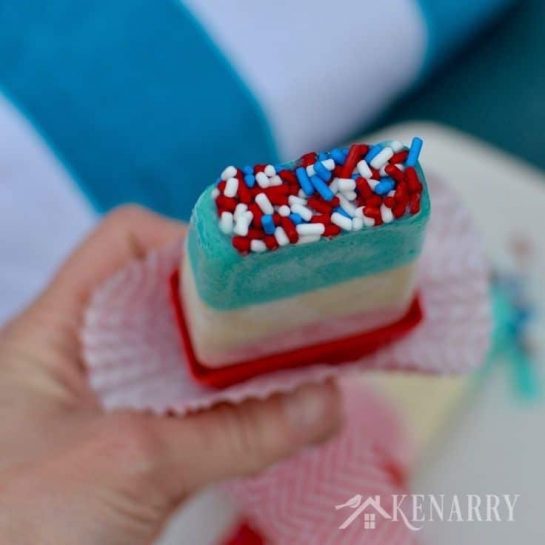 Patriotic Pudding Pops recipe for the 4th of July