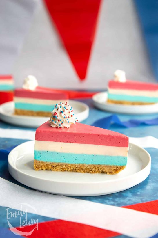 Red, White and Blue Cheesecake recipe for the 4th of July