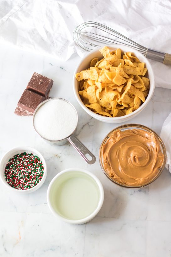 Ingredients needed to make the Frito Candy recipe for Christmas