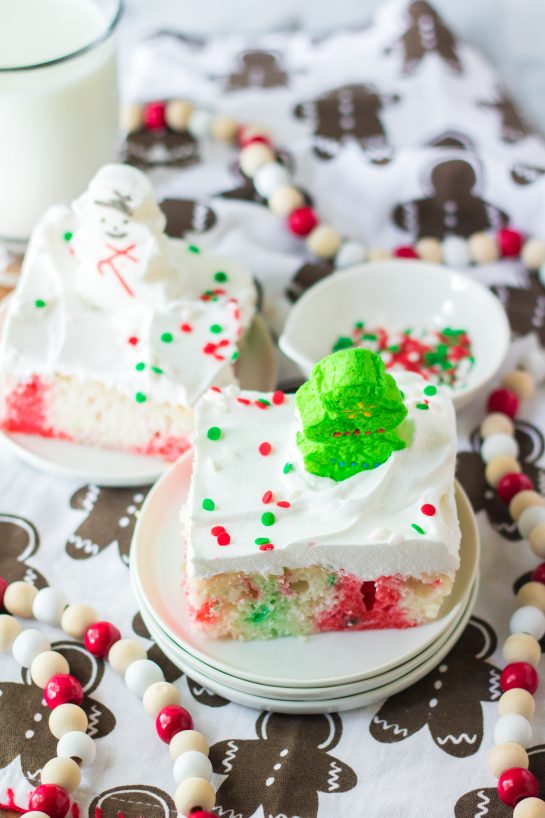 Photo of the Christmas Poke Cake recipe for the perfect holiday dessert.