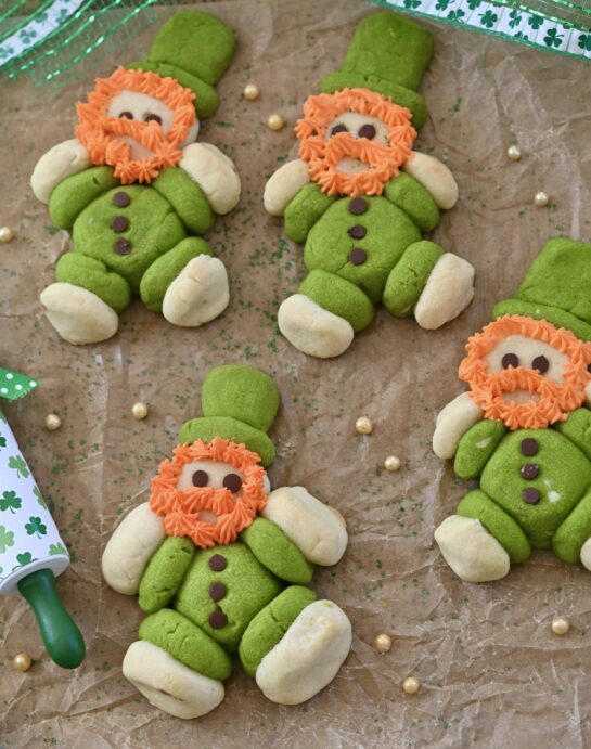 Fat, cute, adorable Lucky Leprechaun Cookies recipe for St. Patrick's Day baking fun!