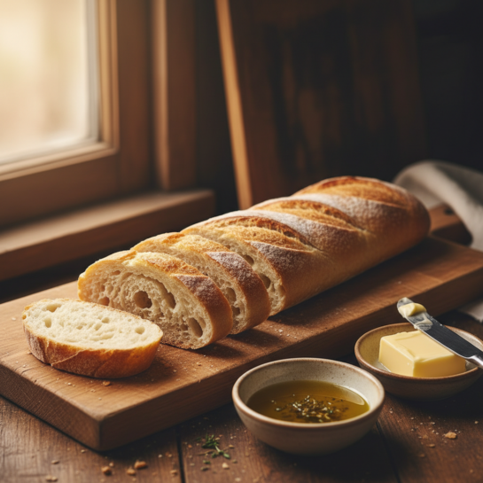 Make an easy homemade French bread recipe with your bread machine! This simple recipe does the hard work for you, then finishes in the oven for a golden, crispy crust.